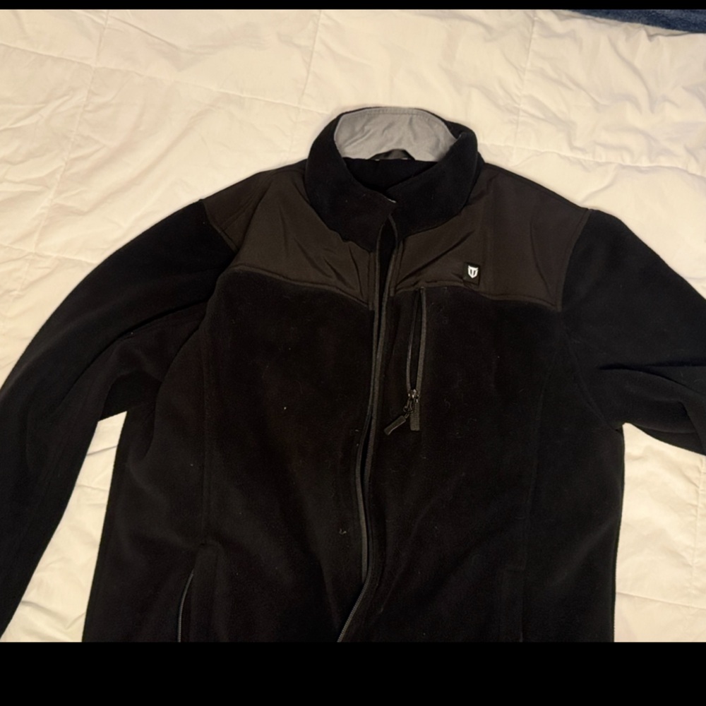 Black fleece heated jacket